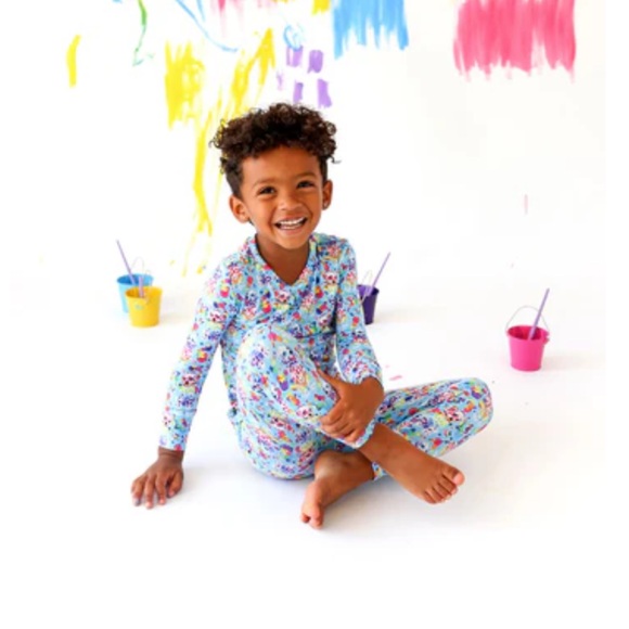 Posh Peanut x Lisa Frank Spotty & Dotty Long Sleeve Two Piece Pajama Set 18-24M - Picture 1 of 8